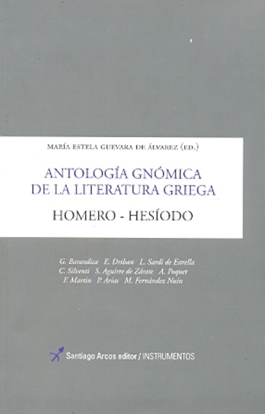 Antologia gnomica de la literatura griega - Homero / Hesiodo