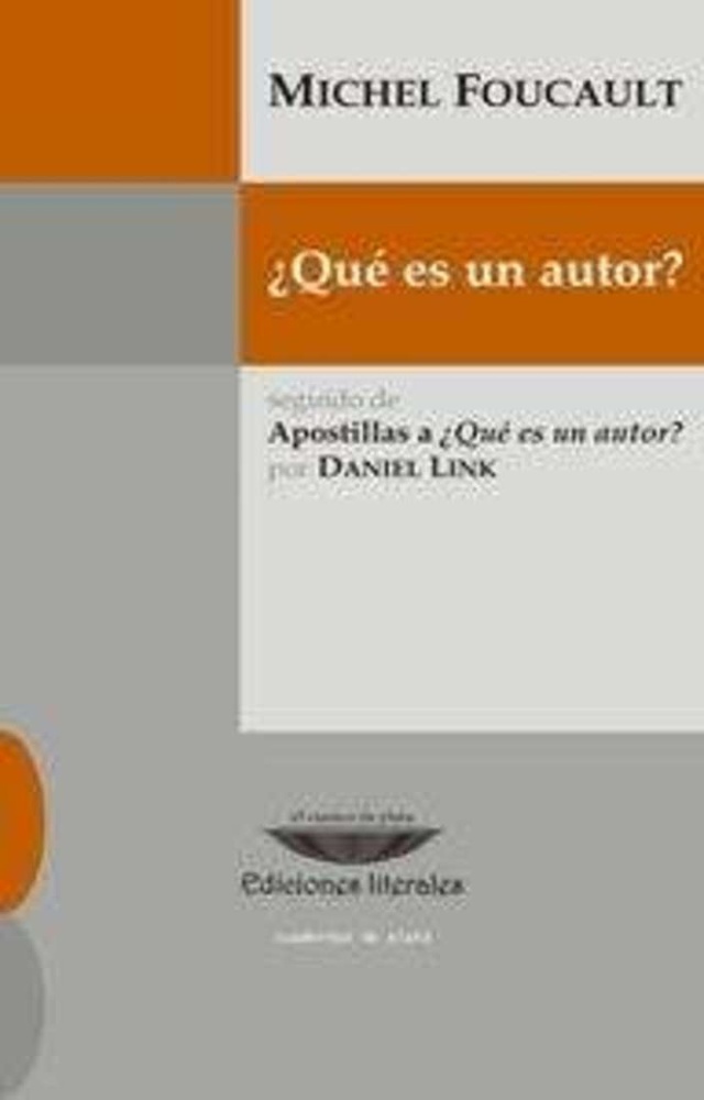 ¿Qué es un autor?