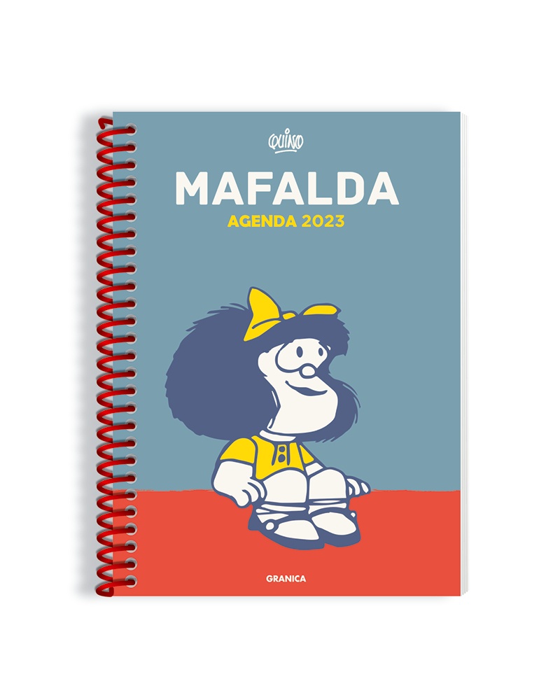 Mafalda 2023 anillada columna azul