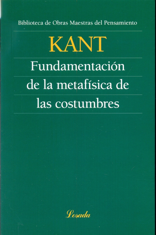 Fundamentación de la metafísica de las costumbres