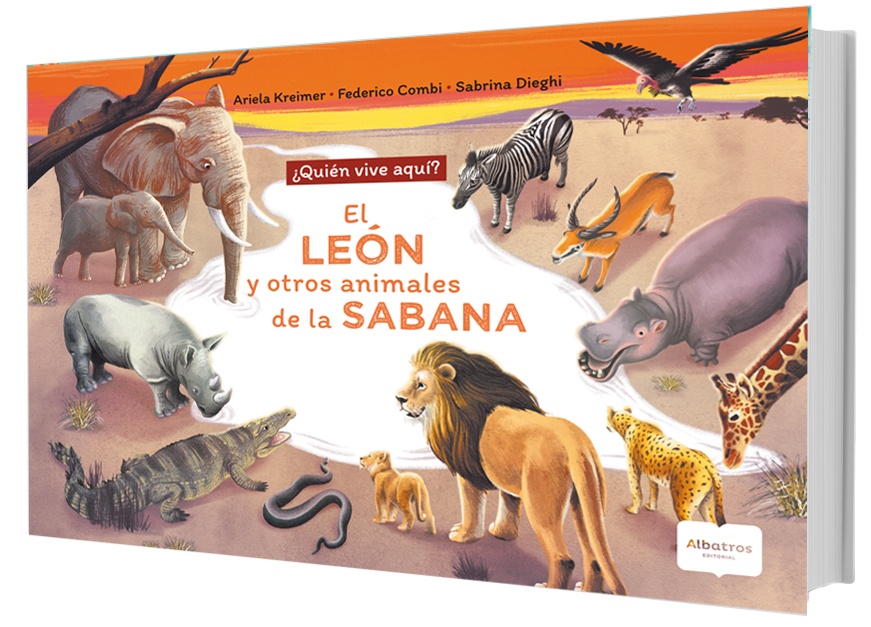 El leon y otros animales de la sabana